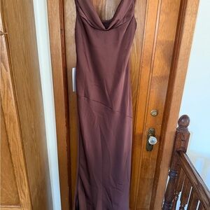 Azazie espresso Dress